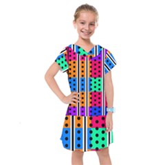 Polka Dots Two Times 5 Black Kids  Drop Waist Dress by impacteesstreetwearten