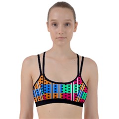 Polka Dots Two Times 5 Black Line Them Up Sports Bra by impacteesstreetwearten