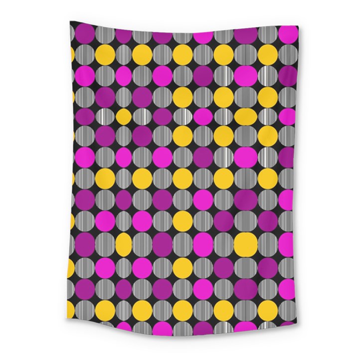 Polka Dots Two Times 4 Black Medium Tapestry