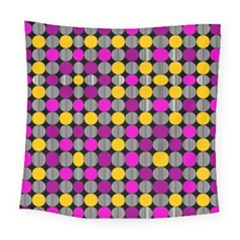 Polka Dots Two Times 4 Black Square Tapestry (large) by impacteesstreetwearten