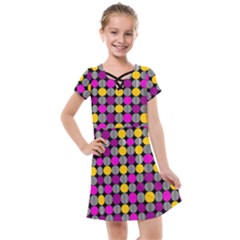 Polka Dots Two Times 4 Black Kids  Cross Web Dress by impacteesstreetwearten