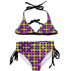 Polka Dots Two Times 4 Black Kids  Classic Bikini Set by impacteesstreetwearten