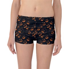 Jack O Lanterns Reversible Boyleg Bikini Bottoms by bloomingvinedesign