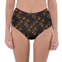 Jack O Lanterns Reversible High-waist Bikini Bottoms by bloomingvinedesign