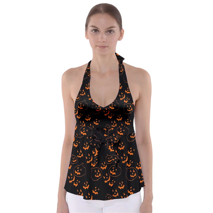 Jack O Lanterns Babydoll Tankini Top