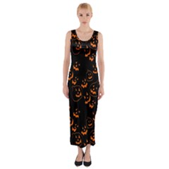 Jack O Lanterns Fitted Maxi Dress by bloomingvinedesign