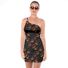 Jack O Lanterns One Soulder Bodycon Dress by bloomingvinedesign