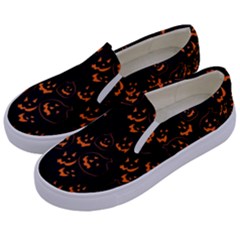 Jack O Lanterns Kids  Canvas Slip Ons by bloomingvinedesign