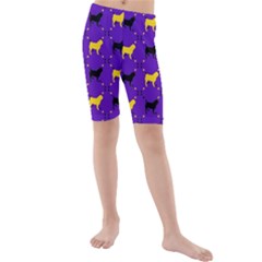 Elegant Pugs Kids  Mid Length Swim Shorts