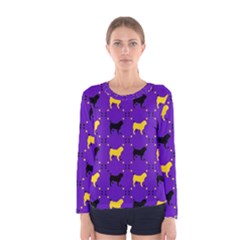 Elegant Pugs Women s Long Sleeve Tee