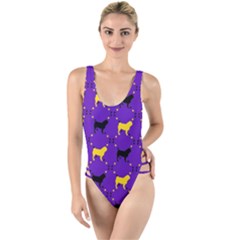 Elegant Pugs High Leg Strappy Swimsuit by ElegantGP