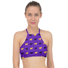 Elegant Pugs Racer Front Bikini Top