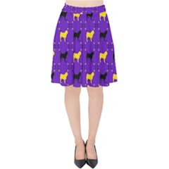 Elegant Pugs Velvet High Waist Skirt by ElegantGP