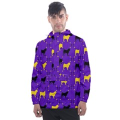 Elegant Pugs Men s Front Pocket Pullover Windbreaker by ElegantGP