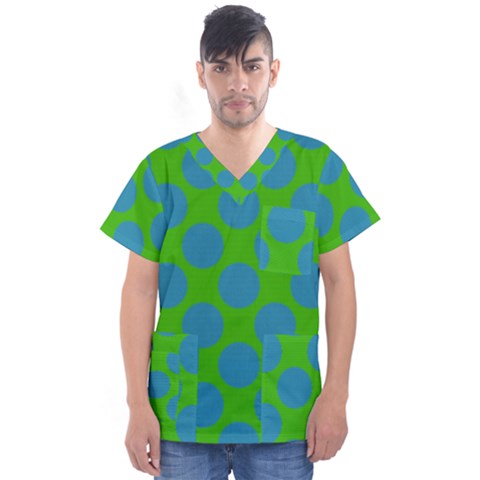 Polka Dots Two Times 6 Men s V-neck Scrub Top by impacteesstreetwearten