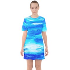 Sky 1 1 Sixties Short Sleeve Mini Dress by bestdesignintheworld