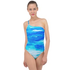 Sky 1 1 Classic One Shoulder Swimsuit by bestdesignintheworld