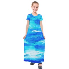 Sky 1 1 Kids  Short Sleeve Maxi Dress by bestdesignintheworld