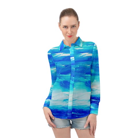 Sky 1 1 Long Sleeve Chiffon Shirt by bestdesignintheworld