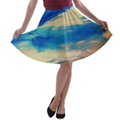 Skydiving 1 1 A-line Skater Skirt by bestdesignintheworld