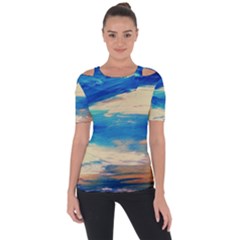 Skydiving 1 1 Shoulder Cut Out Short Sleeve Top by bestdesignintheworld