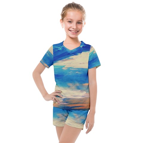 Skydiving 1 1 Kids  Mesh Tee And Shorts Set by bestdesignintheworld