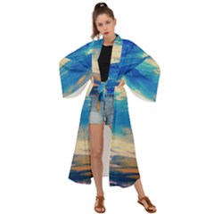 Skydiving 1 1 Maxi Kimono by bestdesignintheworld