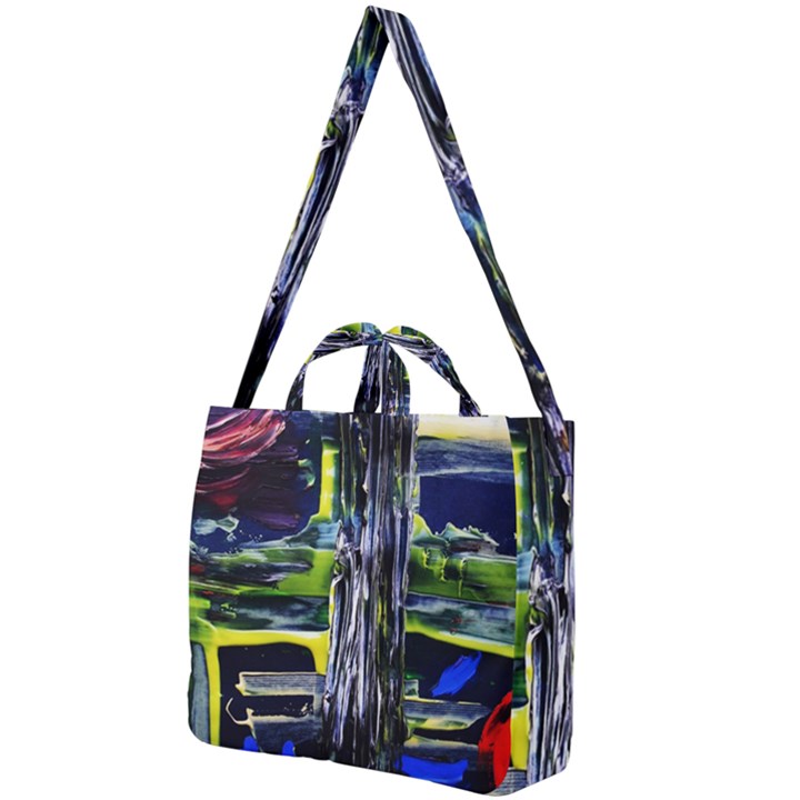 Between Two Moons 7 Square Shoulder Tote Bag