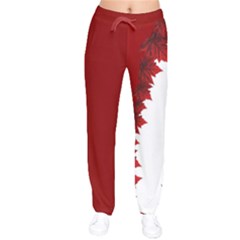 Women s Canada Maple Leaf Velvet Pants by CanadaSouvenirs