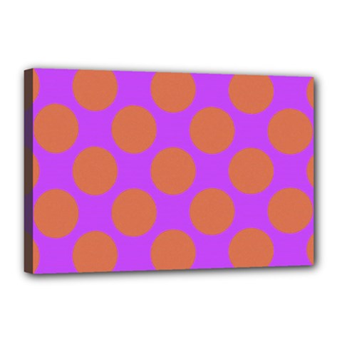 Polka Dots Two Times 7 Canvas 18  X 12  (stretched) by impacteesstreetwearten