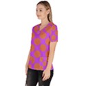 Polka Dots Two Times 7 Women s V-Neck Scrub Top View2