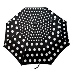 Polka Dots Two Times 11 Black Folding Umbrellas by impacteesstreetwearten