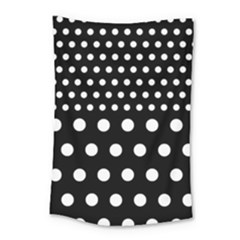 Polka Dots Two Times 11 Black Small Tapestry by impacteesstreetwearten