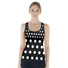 Polka Dots Two Times 11 Black Racer Back Sports Top by impacteesstreetwearten