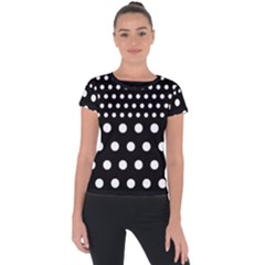 Polka Dots Two Times 11 Black Short Sleeve Sports Top  by impacteesstreetwearten