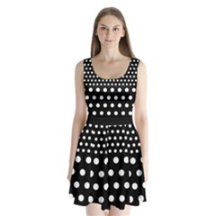 Polka Dots Two Times 11 Black Split Back Mini Dress  by impacteesstreetwearten