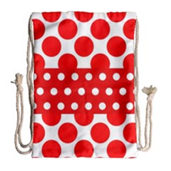 Polka Dots Two Times 9 Drawstring Bag (large) by impacteesstreetwearten