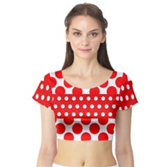 Polka Dots Two Times 9 Short Sleeve Crop Top by impacteesstreetwearten