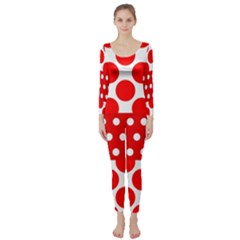 Polka Dots Two Times 9 Long Sleeve Catsuit