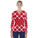 Polka Dots Two Times 9 V-Neck Long Sleeve Top View1