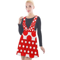 Polka Dots Two Times 9 Plunge Pinafore Velour Dress by impacteesstreetwearten