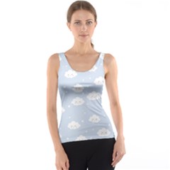 Kawaii Cloud Pattern Tank Top by Valentinaart