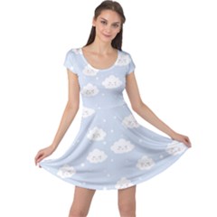 Kawaii Cloud Pattern Cap Sleeve Dress by Valentinaart