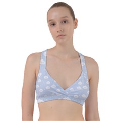 Kawaii Cloud Pattern Sweetheart Sports Bra by Valentinaart