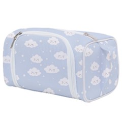 Kawaii Cloud Pattern Toiletries Pouch by Valentinaart