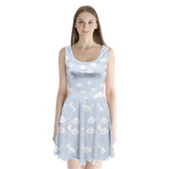 Kawaii Cloud Pattern Split Back Mini Dress  by Valentinaart