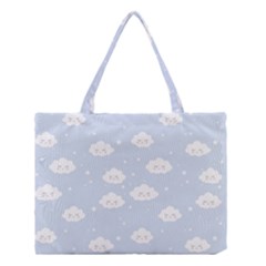 Kawaii Cloud Pattern Medium Tote Bag by Valentinaart