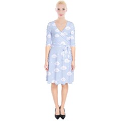 Kawaii Cloud Pattern Wrap Up Cocktail Dress by Valentinaart