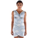 Kawaii cloud pattern Wrap Front Bodycon Dress View1