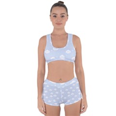 Kawaii Cloud Pattern Racerback Boyleg Bikini Set by Valentinaart